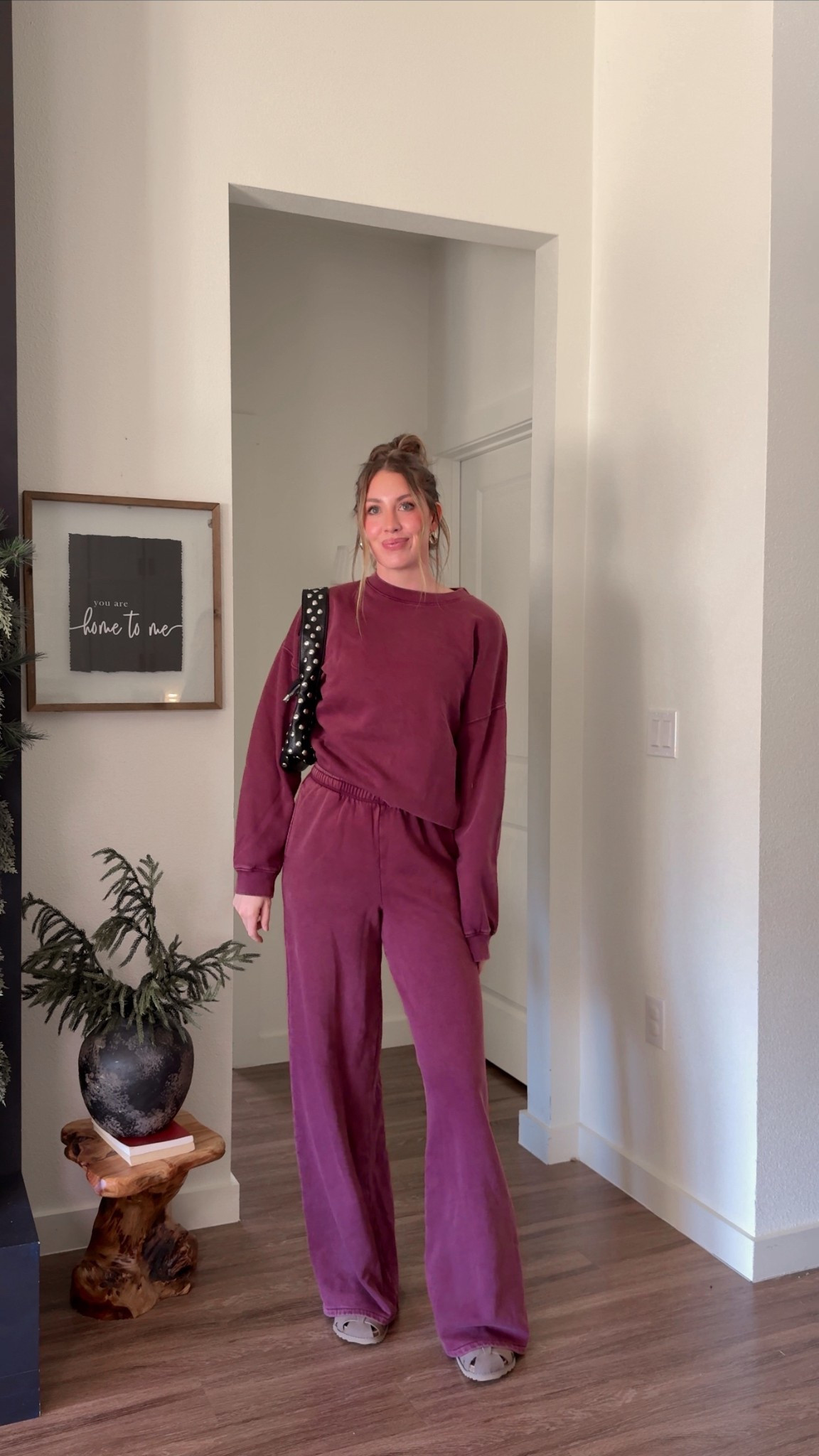 This is currently my fave tall girl friendly two piece comfy sweat set! Wearing a medium tall in sweatshirt + small tall in wide leg maroon sweatpants! 

#LTKTall #LTKSeasonal
