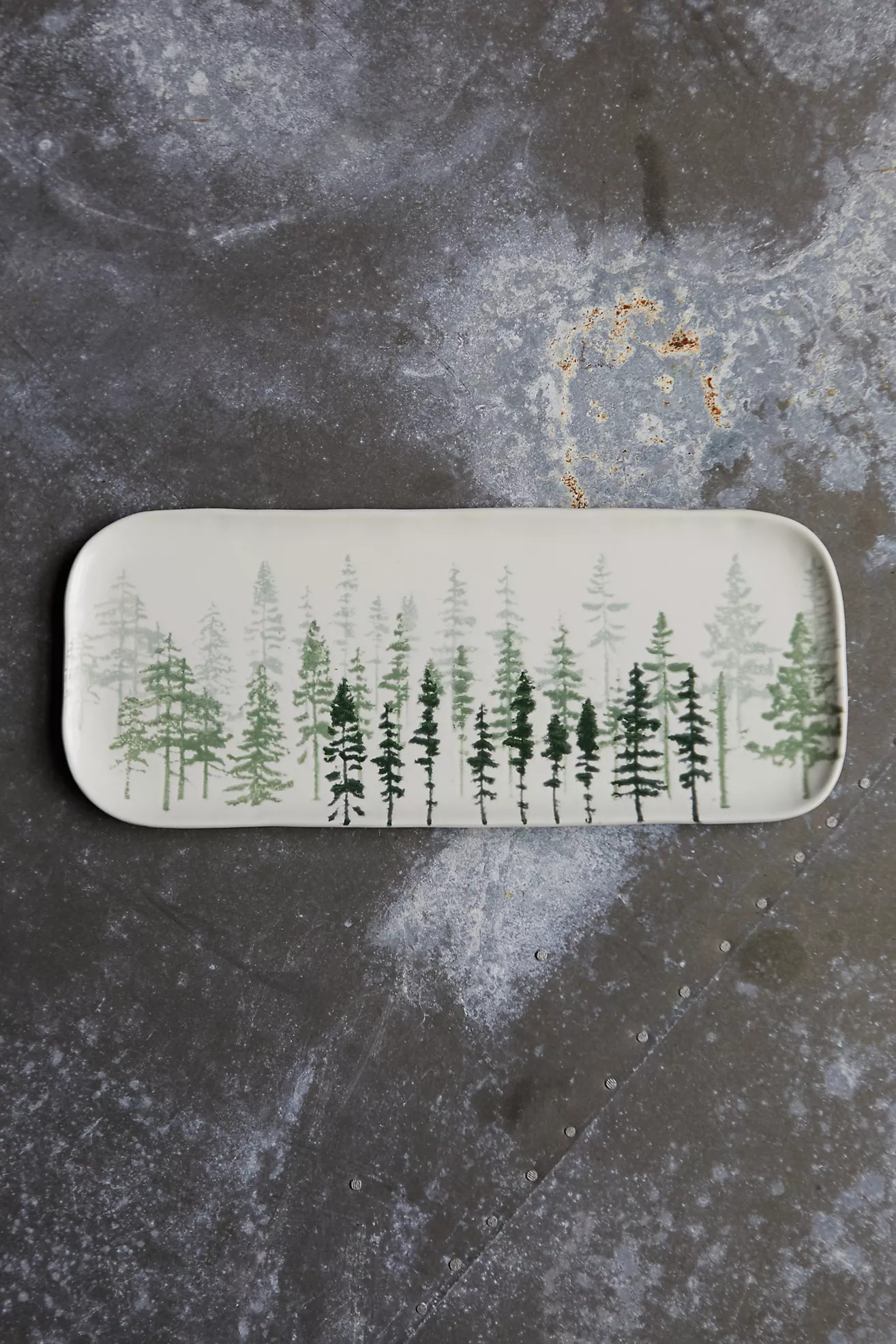 Evergreen Ceramic Serving Platter | Anthropologie (US)