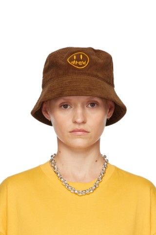 SSENSE Exclusive Brown Painted Mascot Bucket Hat | SSENSE