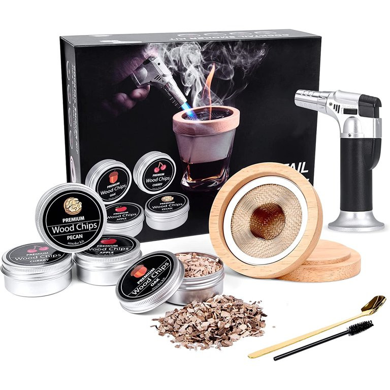 Whiskey Cocktail Smoker Kit, OGEDNAC Old Fashioned Smoker Kit with Torch, 4 Flavors Wood Chips, G... | Walmart (US)