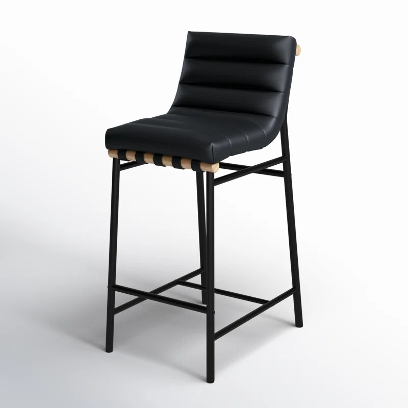 Vincentas Upholstered Counter Stool with Metal Frame | Wayfair North America