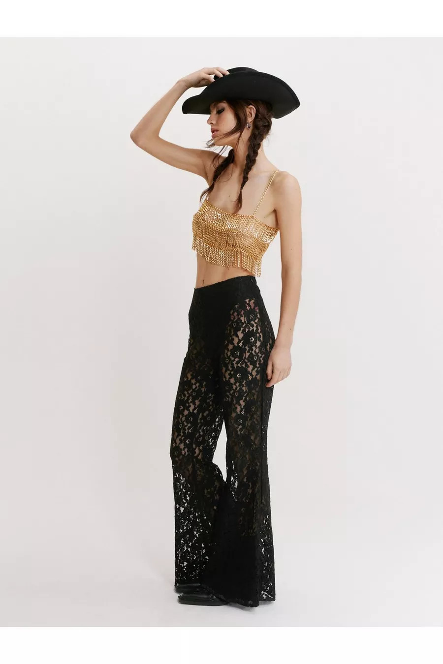 Lace Sheer Flare Pants | Nasty Gal US