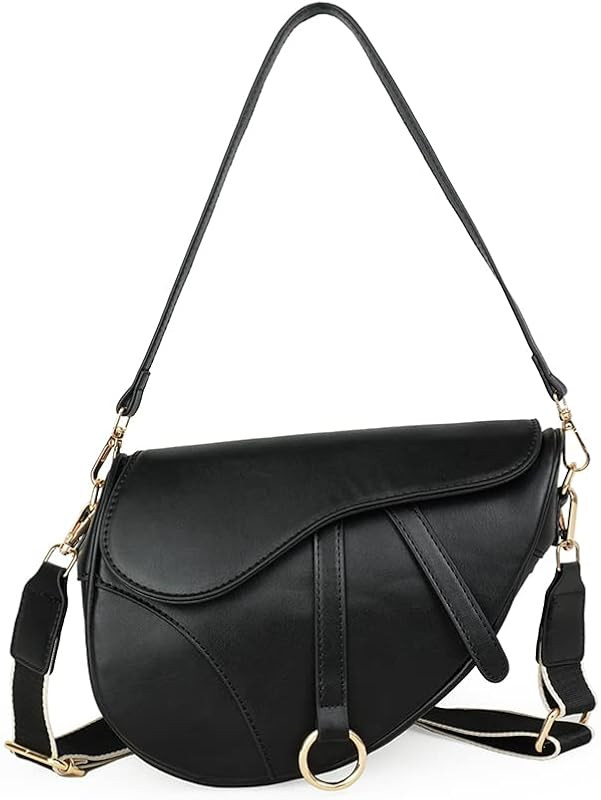 Women Saddle Shoulder Bag Clutch Purse Small Crossbody Bag Satchel Bags Handbag PU Leather | Amazon (US)