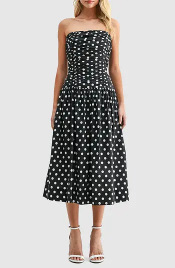 Polka Dot Strapless Dress | Nordstrom