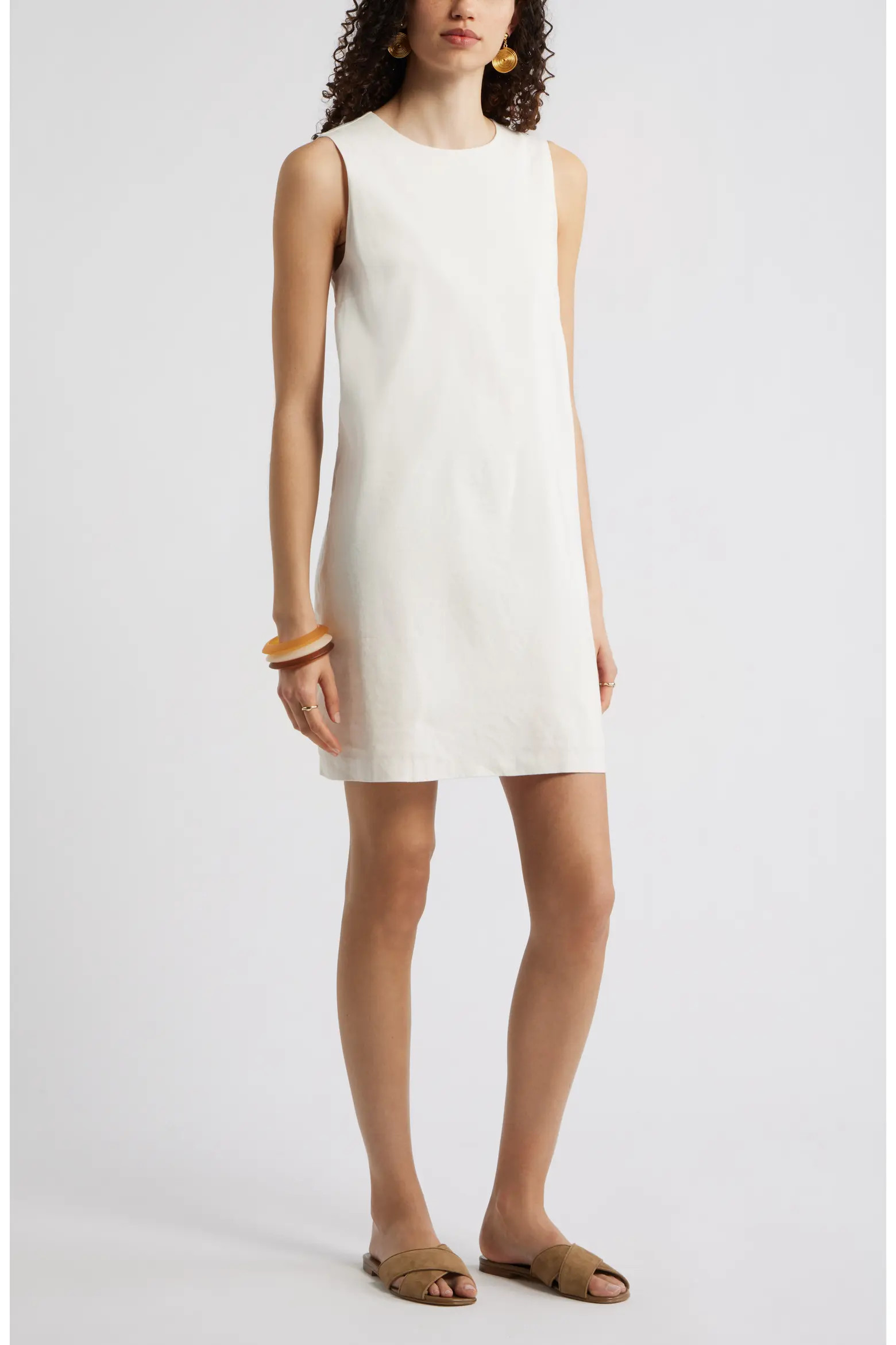 Sleeveless Linen Blend Minidress (Women) | Nordstrom | Nordstrom