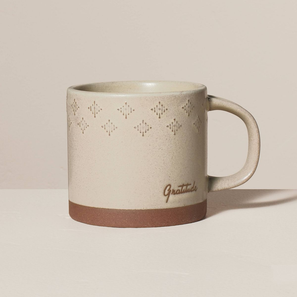13oz Stoneware Gratitude Mug Warm Gray - Hearth & Hand™ with Magnolia | Target