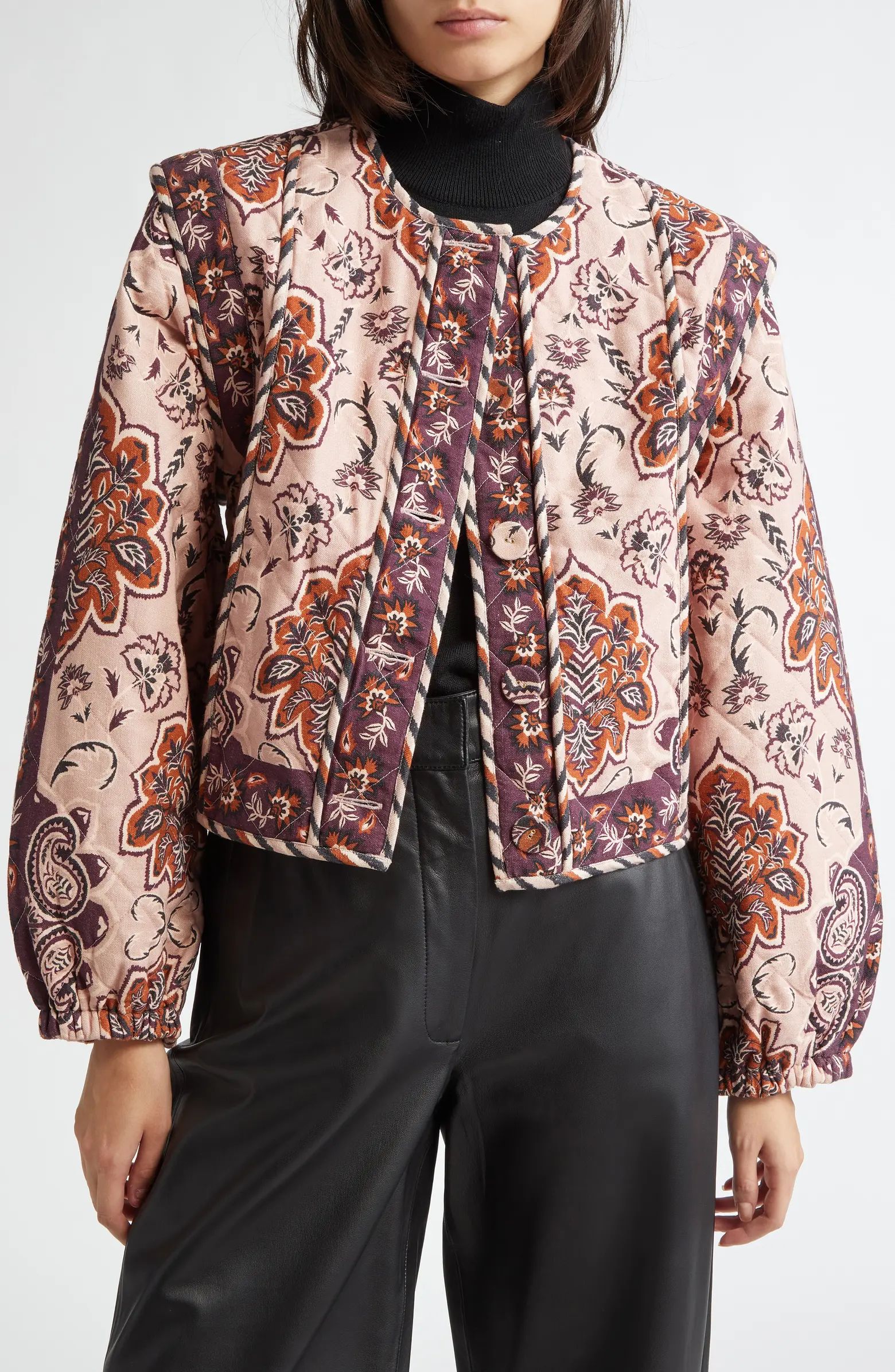 FARM Rio Glam Tapestry Quilted Jacket | Nordstrom | Nordstrom