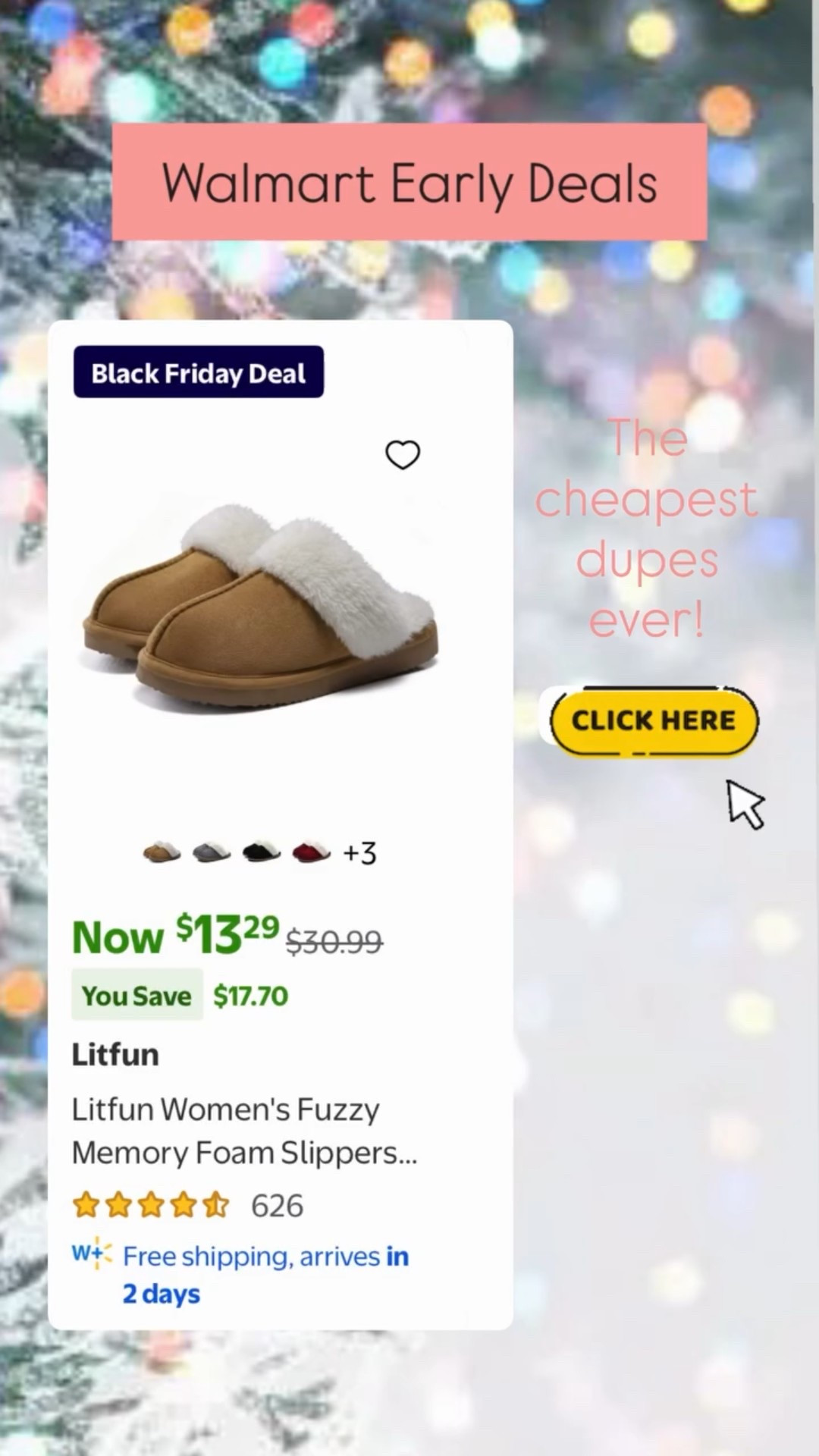 Walmart deals. The best house shoe dupes.