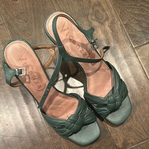 Vicenza Green Leather heels sz 37 | Poshmark