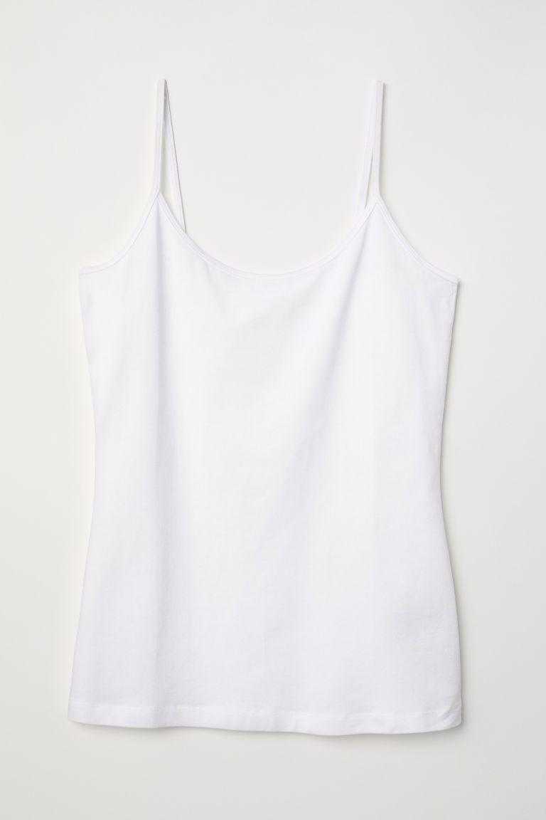 H & M - Basic Camisole Top - White | H&M (US + CA)