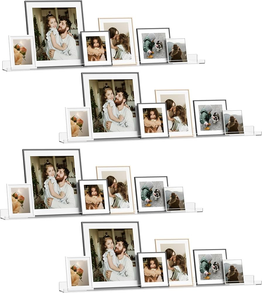 HBlife 48 Inches Invisible Wall Floating Bookshelf for Kids and Nursery, Clear Acrylic Shelves fo... | Amazon (US)