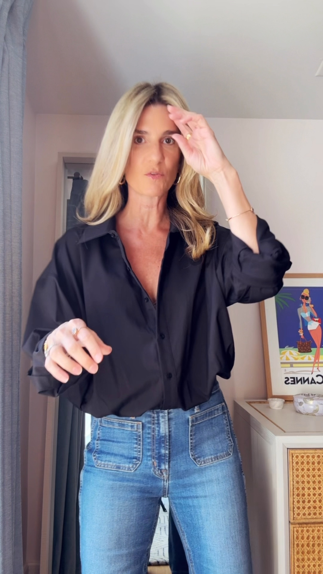 Wearing sz M for extra length. It is roomy so cld do a S if you don’t mind it a bit more cropped. Added more affordable option, too. Available in white, green, and French blue stripe.

#LTKootd #LTKgrwm