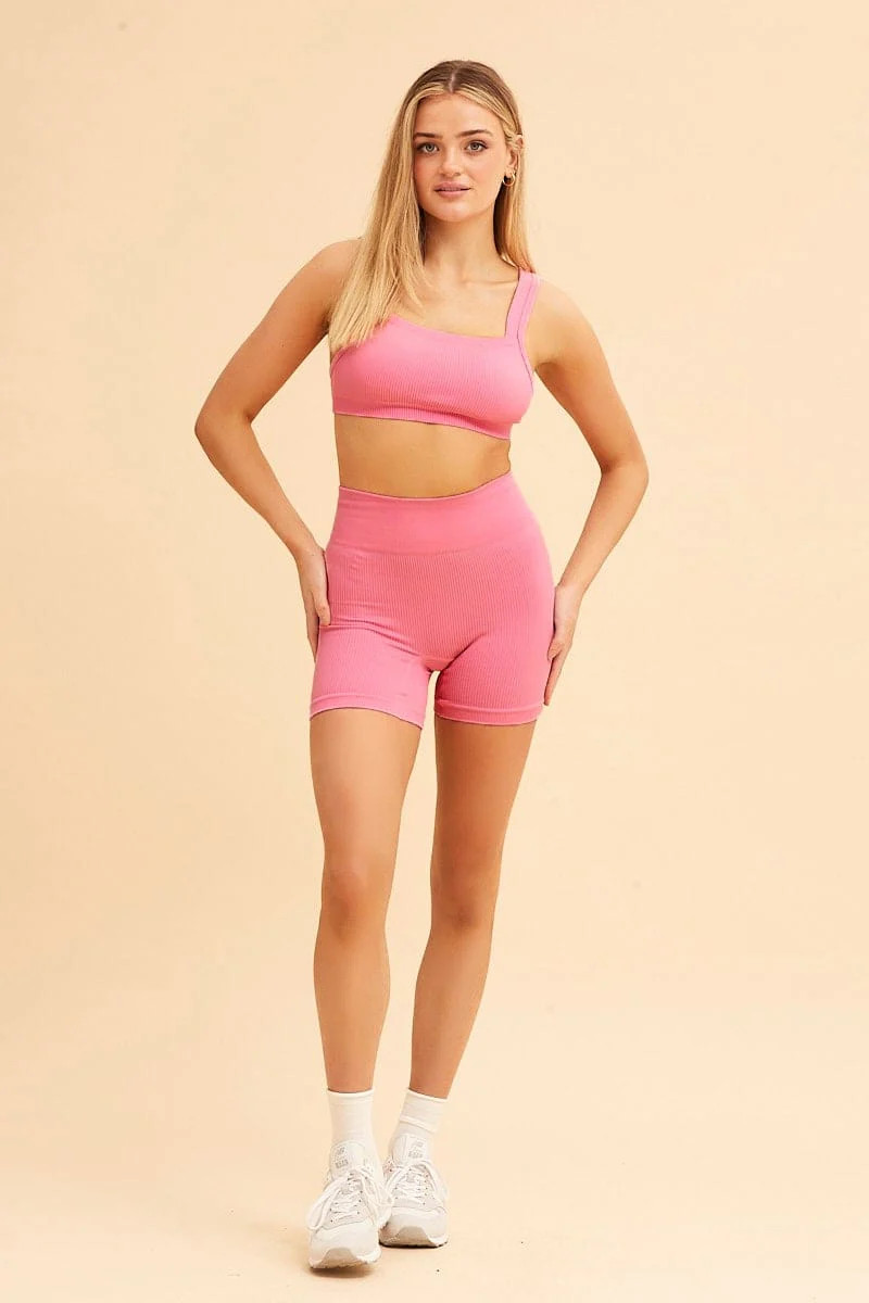 Women’s Pink Nico Seamless Bike Short | Ally Fashion | Ally Fashion (US, Australia & New Zealand)