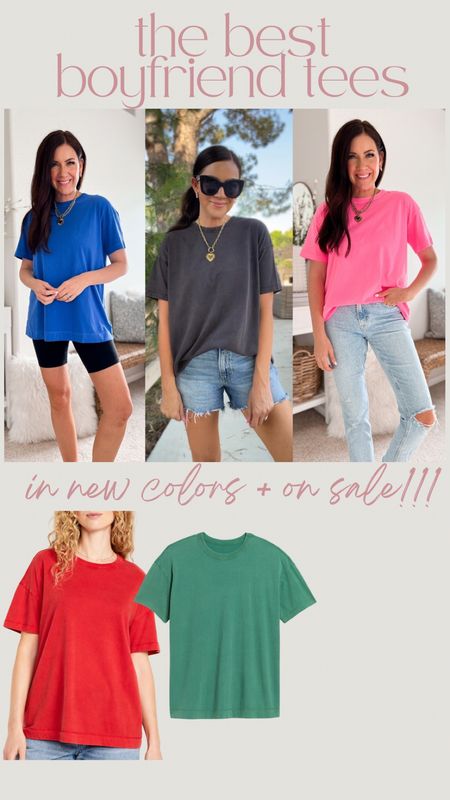 The best boyfriend tees from Old Navy are now available in new colors! And currently on sale for $14👏🏻👏🏻 these run very oversize. I’m wearing an extra small.. 

#LTKSaleAlert #LTKFindsUnder50 #LTKSeasonal