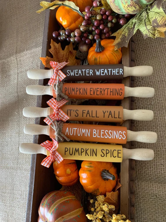 Mini rolling pin for tiered tray fall mini rolling pin fall | Etsy | Etsy (US)
