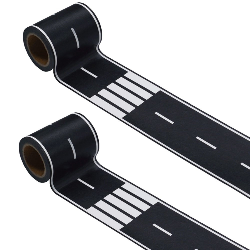 Black Track Tape,Toy Car Tape Track for Kids,Race Cars Decorations for Kids Birthday Party (2 Rol... | Amazon (US)