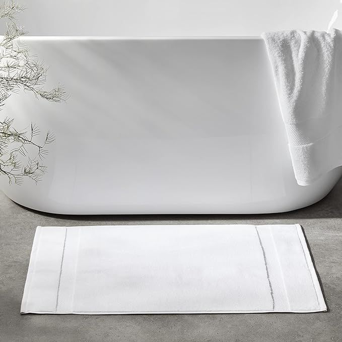 Amazon Aware 100% Organic Cotton Bath Mat - 20"x 31", White | Amazon (US)