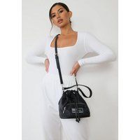 Black Missguided Nylon Bucket Bag | Missguided (US & CA)