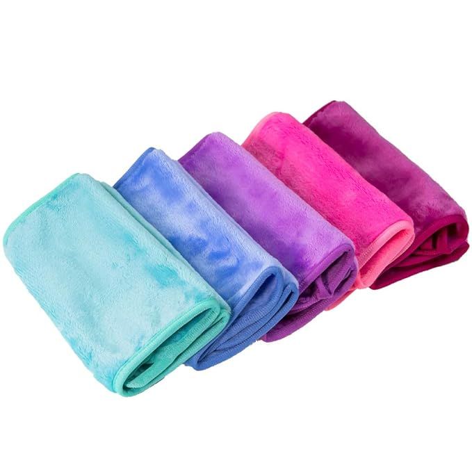 Nugilla Makeup Remover Cloth 5 Pack - Reusable Microfiber Cleansing Towel，Suitable for All Skin... | Amazon (US)