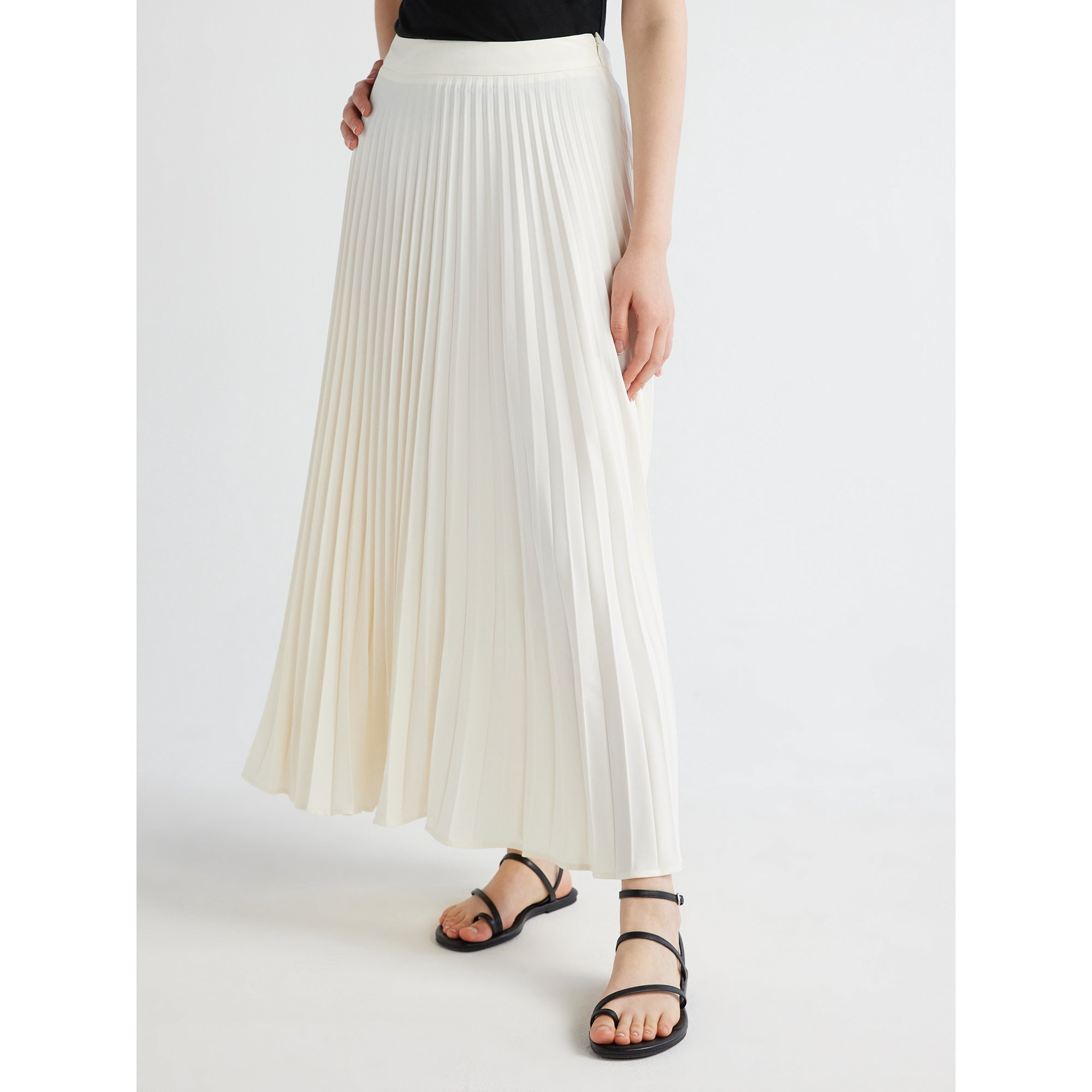 Scoop Women’s Pleated Maxi Skirt, Sizes XS-XXL - Walmart.com | Walmart (US)