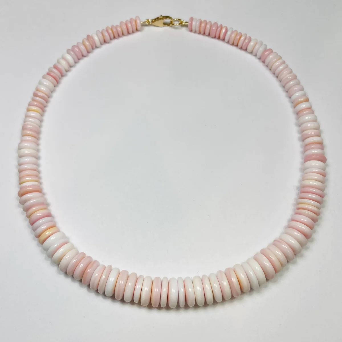 pink conch graduated necklace | Theodosia Jewelry