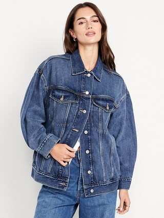 Oversized Jean Trucker Jacket | Old Navy (CA)
