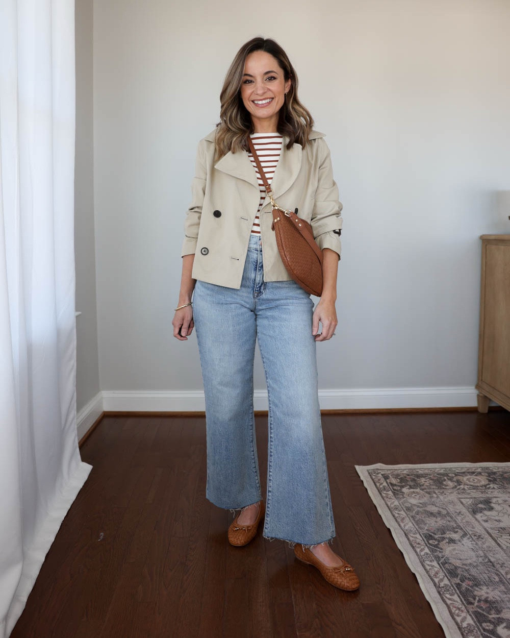 Three styles of J.Crew Factory jeans I love for petites!

Outfit 1:
Jeans (J.Crew Factory): 24 standard (26.5” inseam) they also come in petite (24.5” inseam) 
Bag (Quince)
Classic trench (Aritzia): xxs (Marconi beige) 
Tank top (J.Crew Factory): xxs
Shoes (Steve Madden): true to size. If between sizes go up 1/2 size. 

Outfit 2:
J.Crew Factory Petite Drawstring Jeans: Petite 24 | 10" rise | 27" inseam | true to size 
Tank Top (Quince): XS 
Sandals (Tkees): True to size

Outfit 3:
Jeans (J.Crew Factory ): Petite 24 in Blue Alps
T-Shirt (Quince): XS
Flats: tts

My sizing for reference: I'm 4'10" and weigh 105lbs. My measurements are 32", 24", 36". I have a 25" ankle inseam and typically wear petite xxs/00/24. 

#LTKootd #LTKPetite #LTKSeasonal