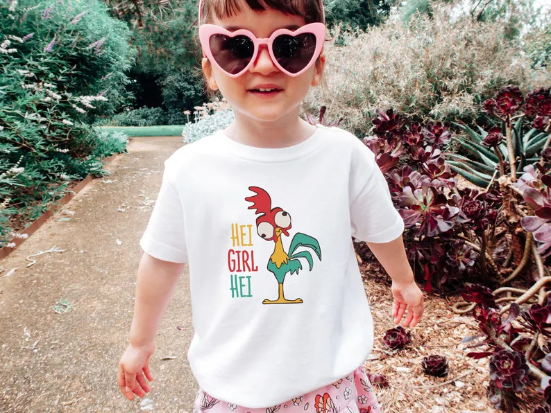 Funny Hei Girl Hei Toddler Shirt: Moana Chicken Tee - Etsy | Etsy (US)