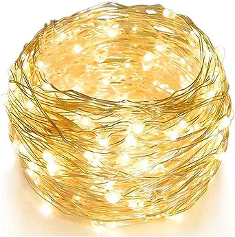 Twinkle Star 33FT 100 LED Silver Wire Fairy String Lights for Christmas Wedding Party Home Holida... | Amazon (US)