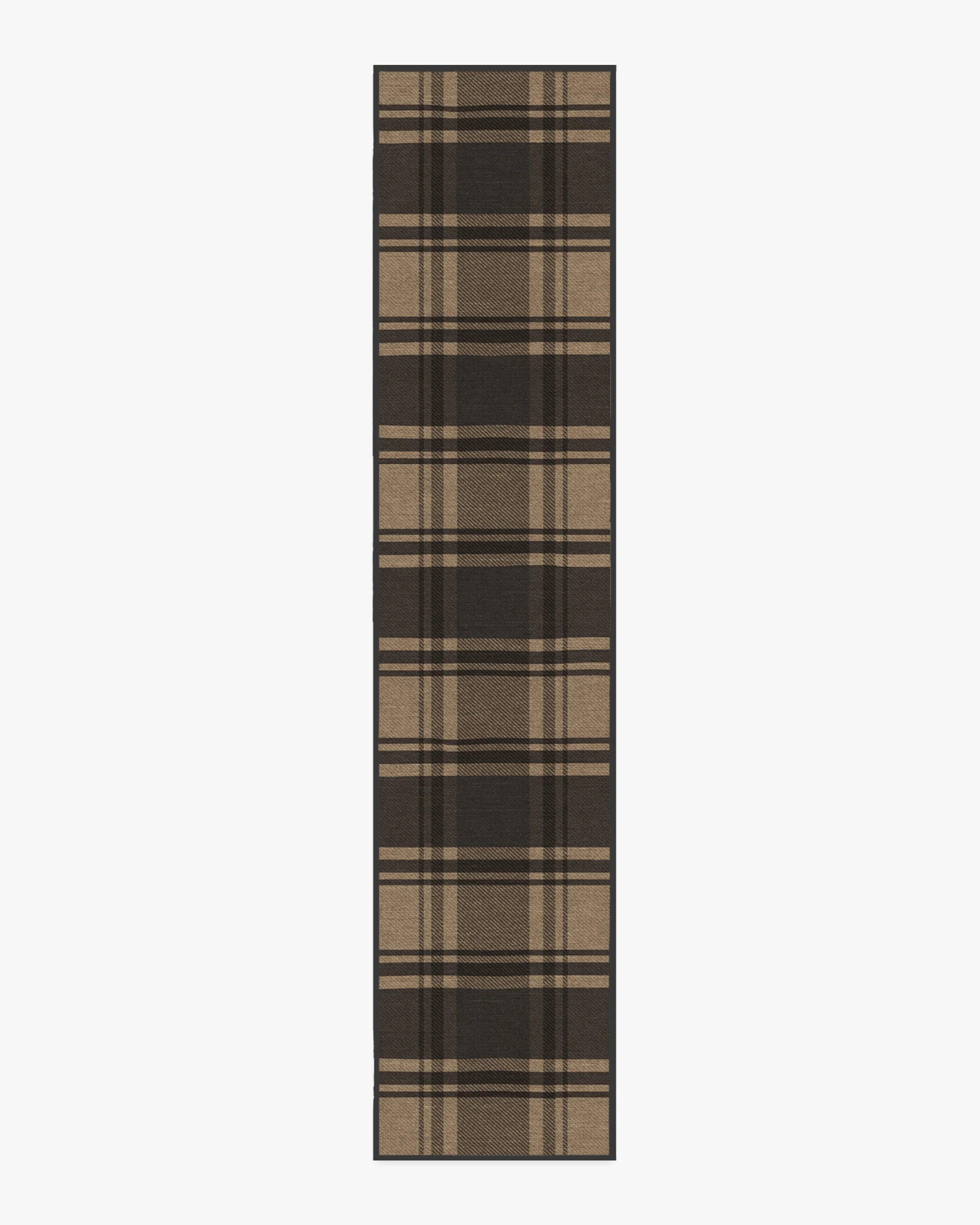Easton Plaid Charcoal & Natural Flatwoven Rug | Ruggable