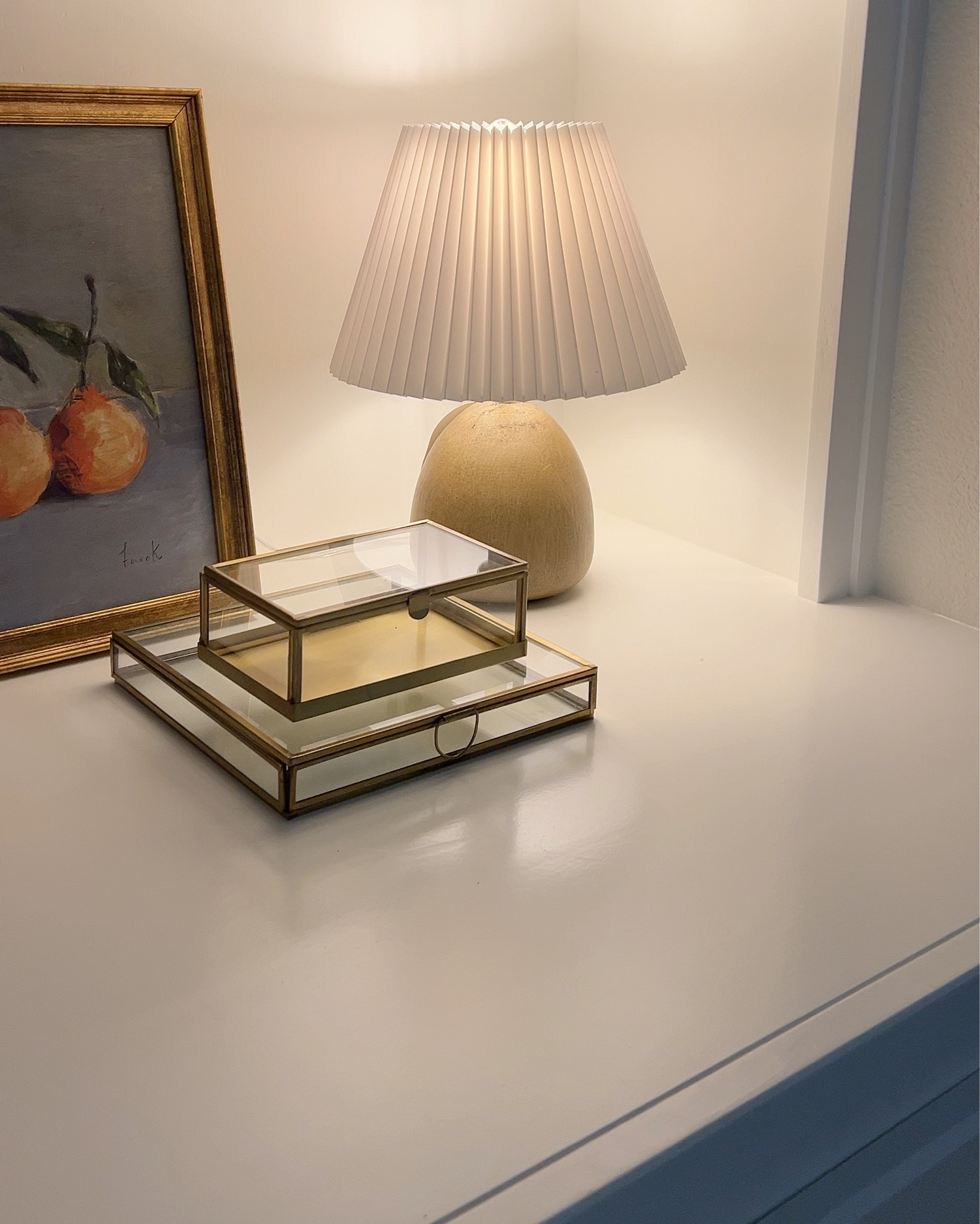 Love a mini lamp moment. I just swapped out the shade 💡 it adds just the touch this corner needed. 

#LTKFindsUnder50 #LTKSaleAlert #LTKHome