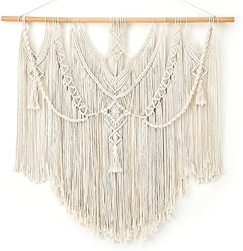 Amazon.com: Mkono Macrame Wall Hanging Boho Home Decor Chic Woven Decoration for Bedroom Living R... | Amazon (US)