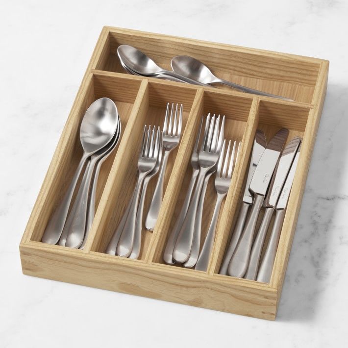 Hold Everything FSC® In-Drawer Flatware Organizer, Ashwood | Williams-Sonoma