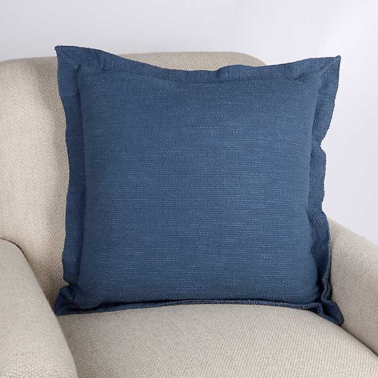 Emma Blue Flange Pillow | Kirklands