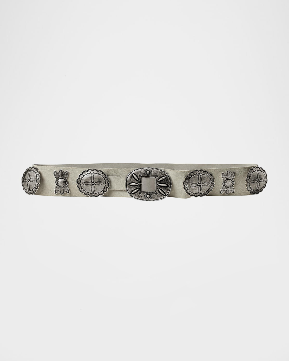 Casted Concho Leather Belt | Neiman Marcus