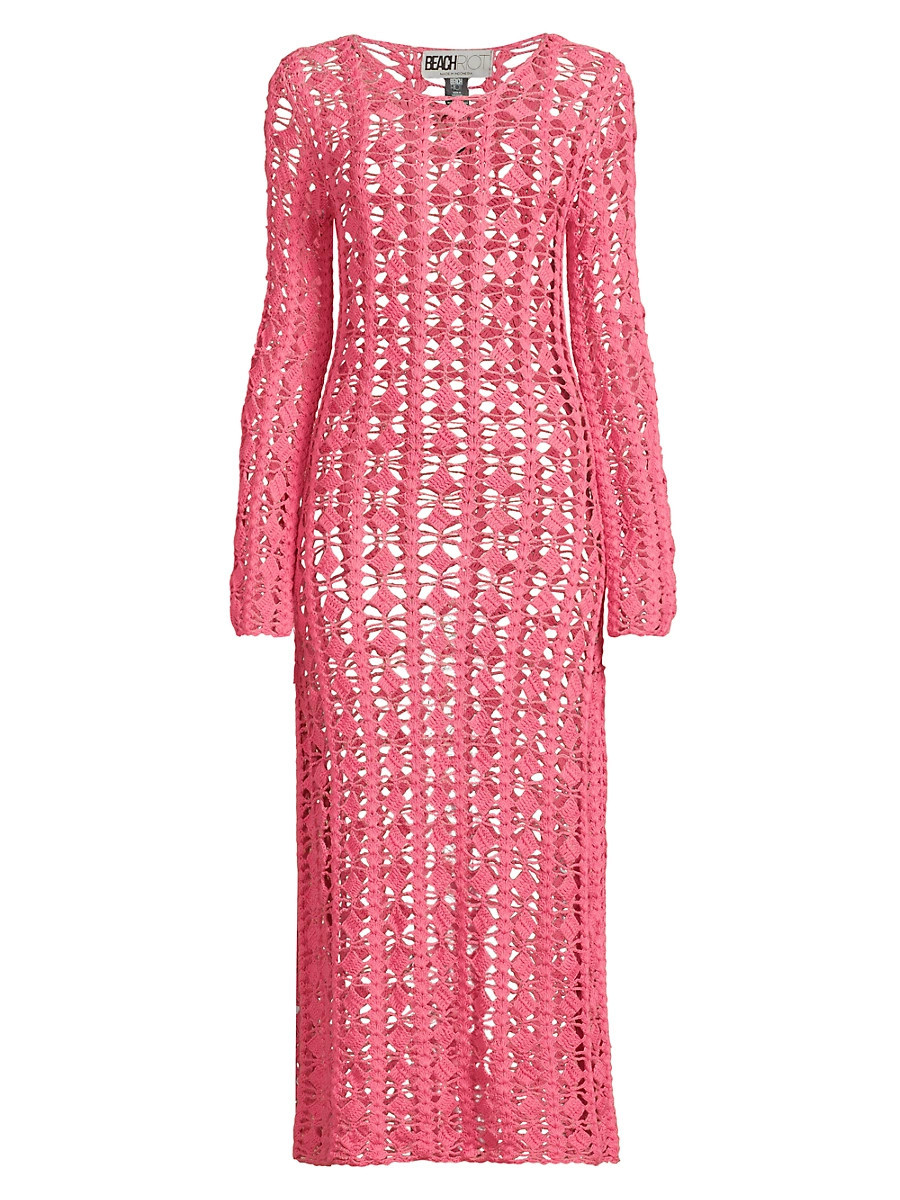 Women's Ariana Cover-Up Maxi Dress - Hot Coral - Size Small | Saks Fifth Avenue