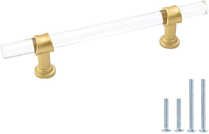 goldenwarm 10 Pack Cabinet Handles Kitchen Drawer Pulls - Acrylic Cabinet Pull Handles Drawer Pul... | Amazon (US)