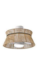 Eamonex 18W LED 24 Inches Dimmable Linen Boho Smart Caged Fandelier and Remote .Semi Flush Mount ... | Amazon (US)