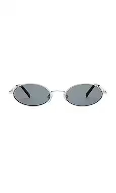 Le Specs Love Train Sunglasses in Silver & Smoke Mono from Revolve.com | Revolve Clothing (Global)