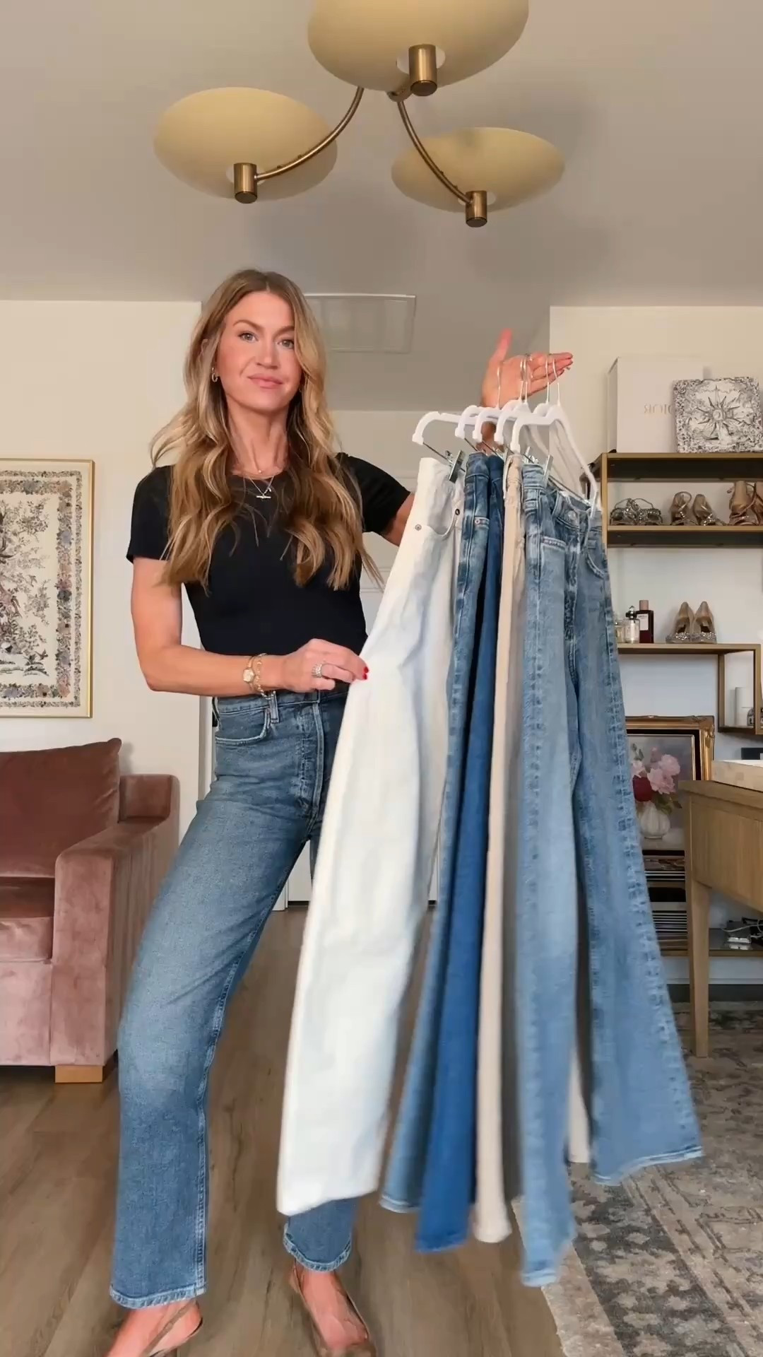 5 pairs of denim I can’t wait to wear for spring.

Black bodysuit: runs small, wearing S
Suede kitten heel: run TTS

Denim 1: Agolde straight leg in ‘Measure’ (TTS, wearing 25)
Denim 2: Mother straight leg in ‘Caramel’ (TTS, wearing 25)
Denim 3: Mother wide leg in ‘Yes! Chef!’ (Runs small, wearing 24)
Denim 4: Agolde barrel leg in ‘Chalk’ (TTS, wearing 25)
Denim 5: Agolde 90’s dark cigarette leg in ‘Overcast’ (TTS, wearing 25)


#LTKSpringSale #LTKootd #LTKgrwm