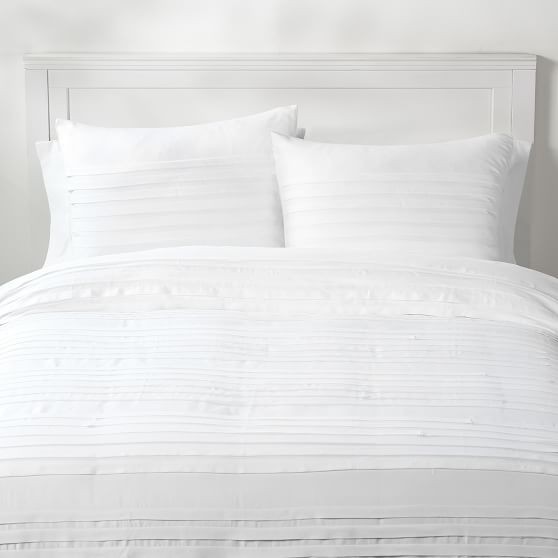 Pretty Pleats Duvet Cover + Sham | Pottery Barn Teen