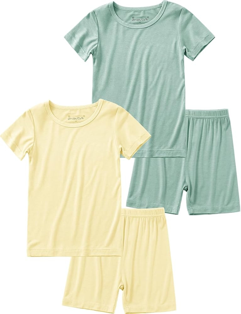 Jimonda Baby Boys Girls Pajama Sets Kid Soft Sleepwear Rayon From Bamboo Sleepwear Short Sleeve 4... | Amazon (US)