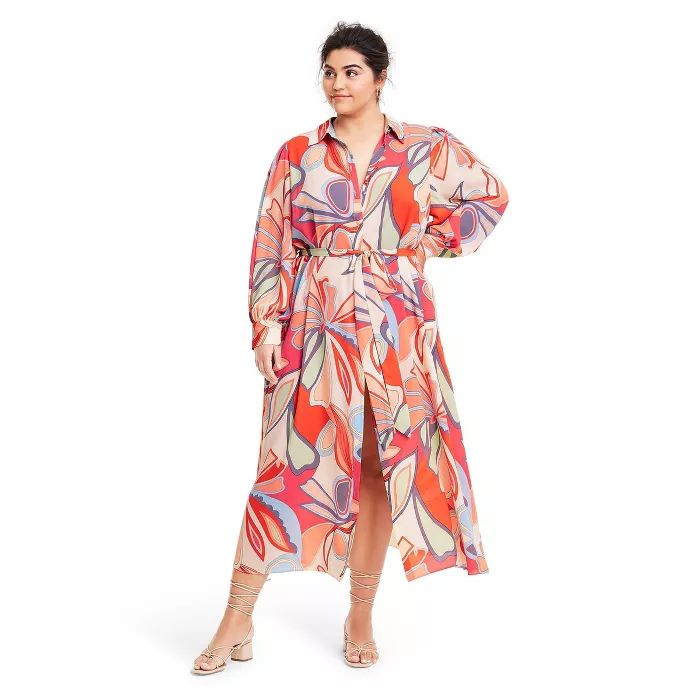 Mixed Floral Long Sleeve Robe Dress - ALEXIS for Target | Target