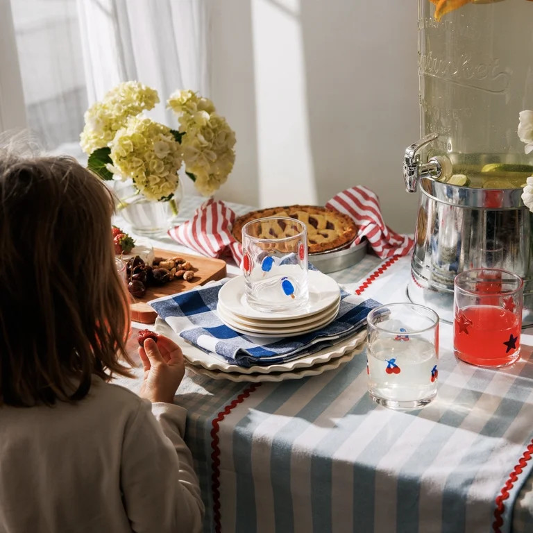 Thyme & Table 12 fl oz Patriotic Cherries Charm Drinking Glasses, Set of 2 | Walmart (US)