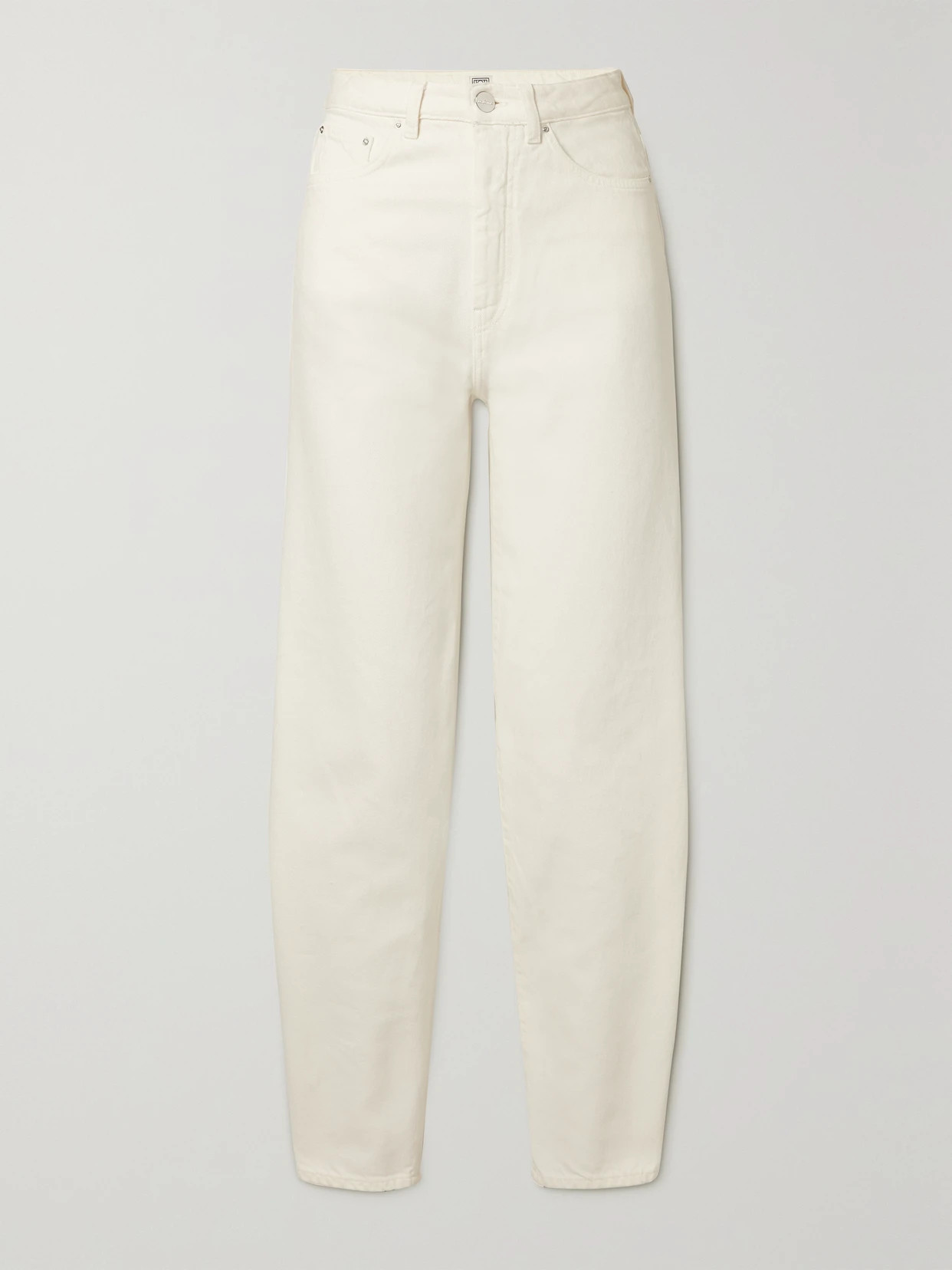 Totême - Barrel Organic High-rise Straight-leg Jeans - Ecru | NET-A-PORTER (US)