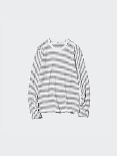 Soft Ribbed T-Shirt | Long Sleeve | Striped | UNIQLO (US)