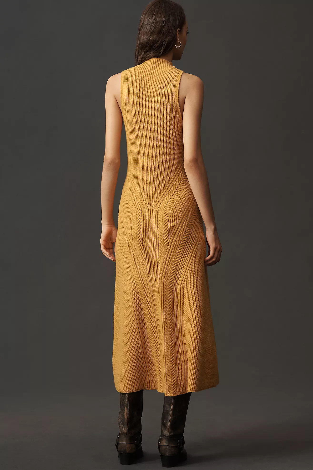 By Anthropologie Mock-Neck Knit Midi Dress | Anthropologie (US)