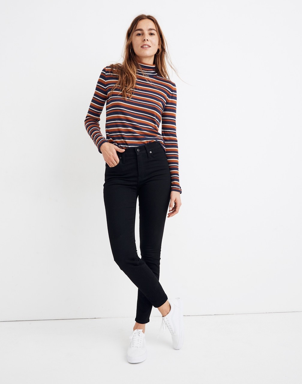 9" High-Rise Skinny Jeans in Black Frost: THERMOLITE® Edition | Madewell