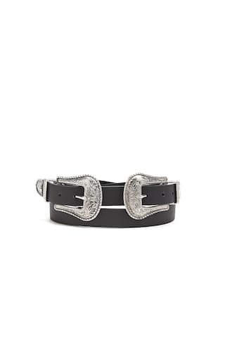 Faux Leather Double-Buckle Hip Belt | Forever 21 (US)