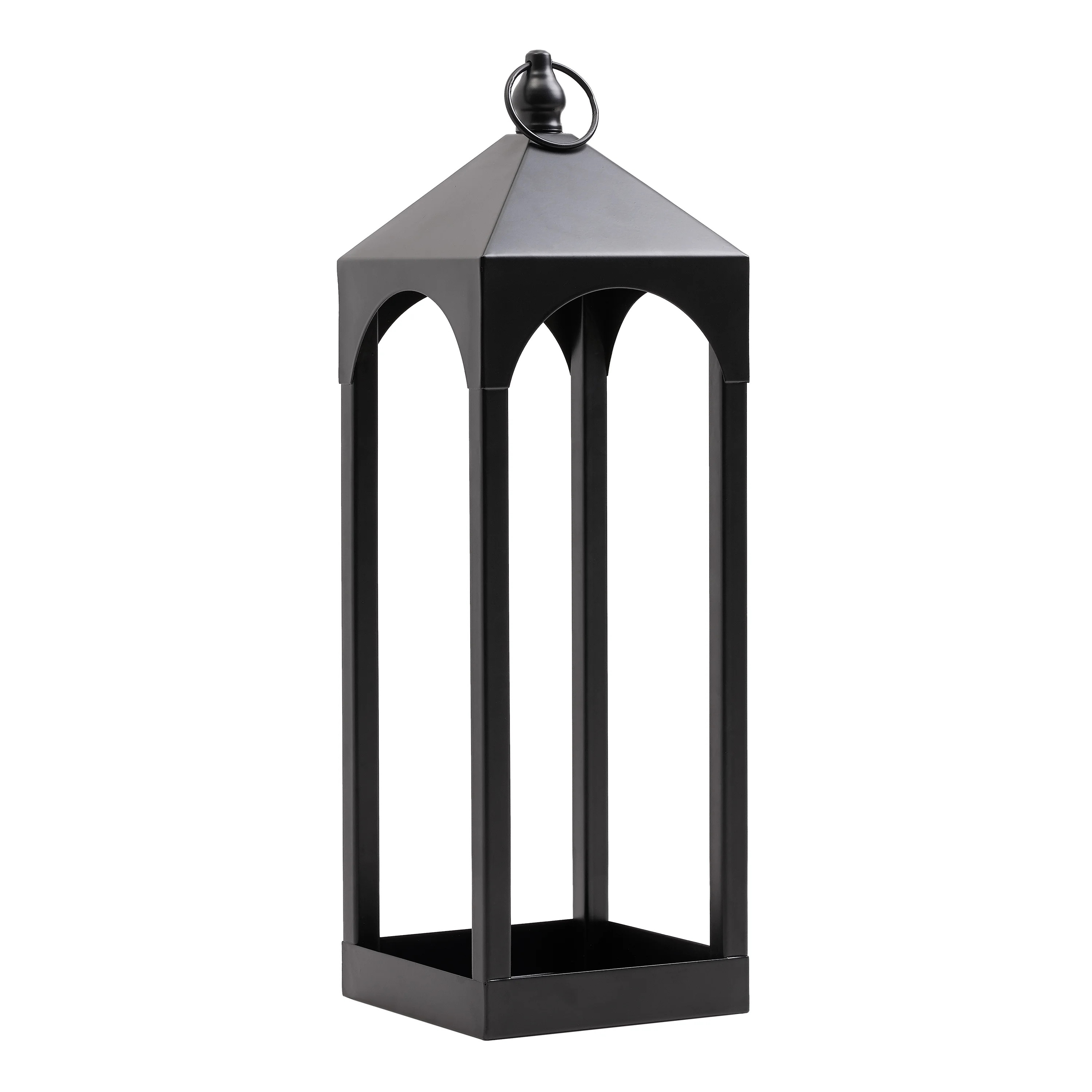 Mainstays Black Iron Lantern Candle Holder | Walmart (US)